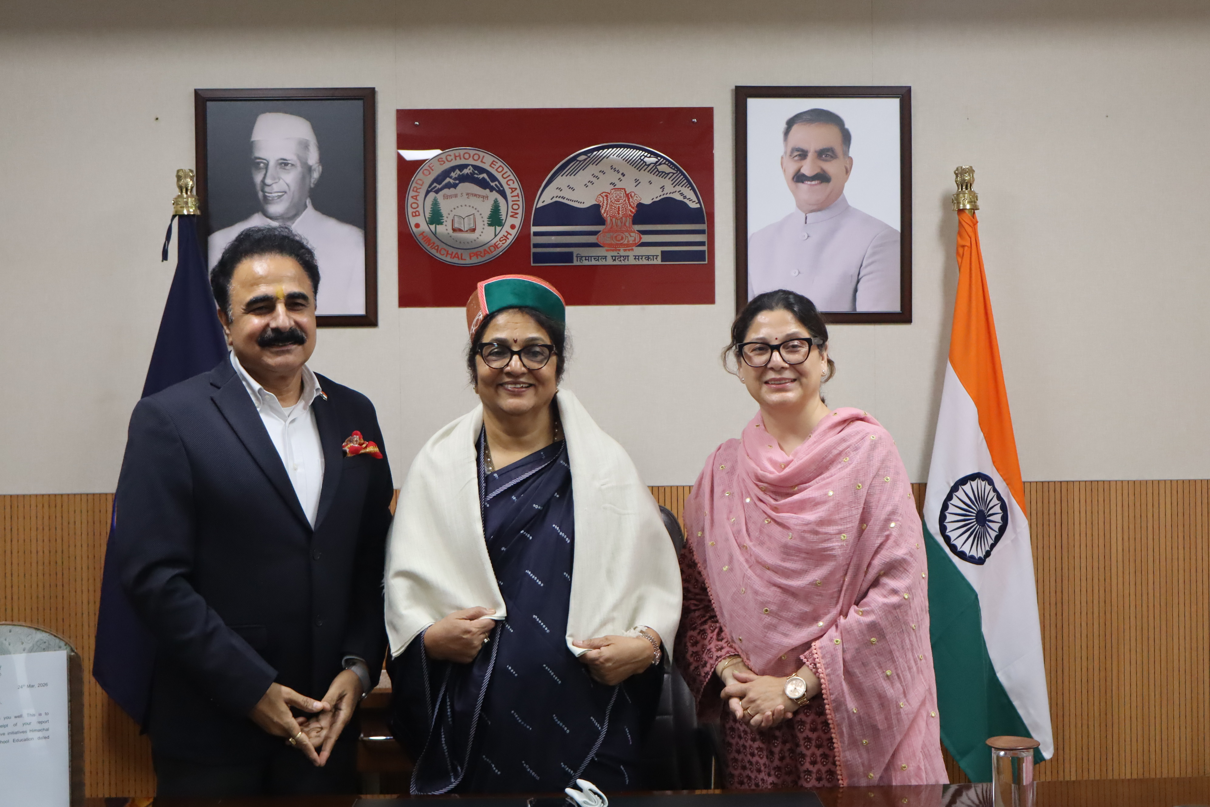 3.Smt Rajni Patil ji at HPBoSE Headquarter